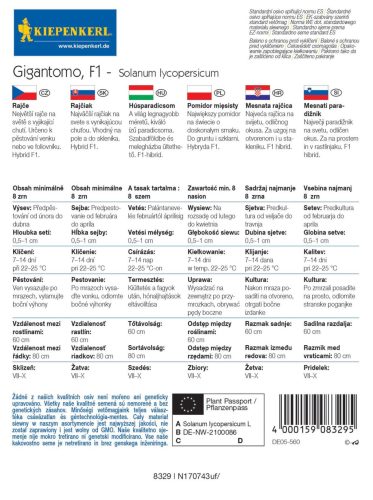 Húsparadicsom Gigantomo, F1