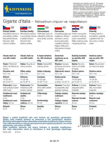 Petrezselyem Gigante d'Italia