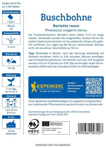 Bokorbab Borlotto Rosso