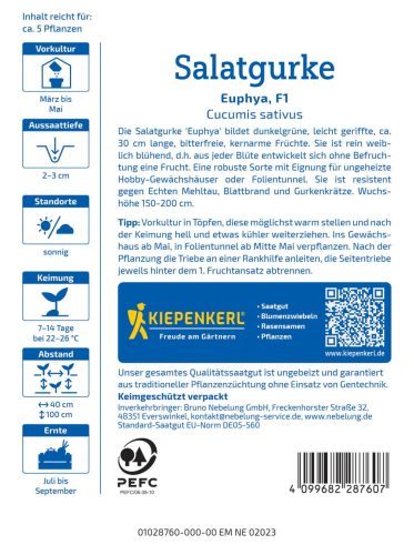 Salátauborka Euphya, F1