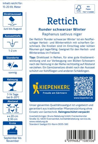 Fekete retek Runder schwarzer Winter